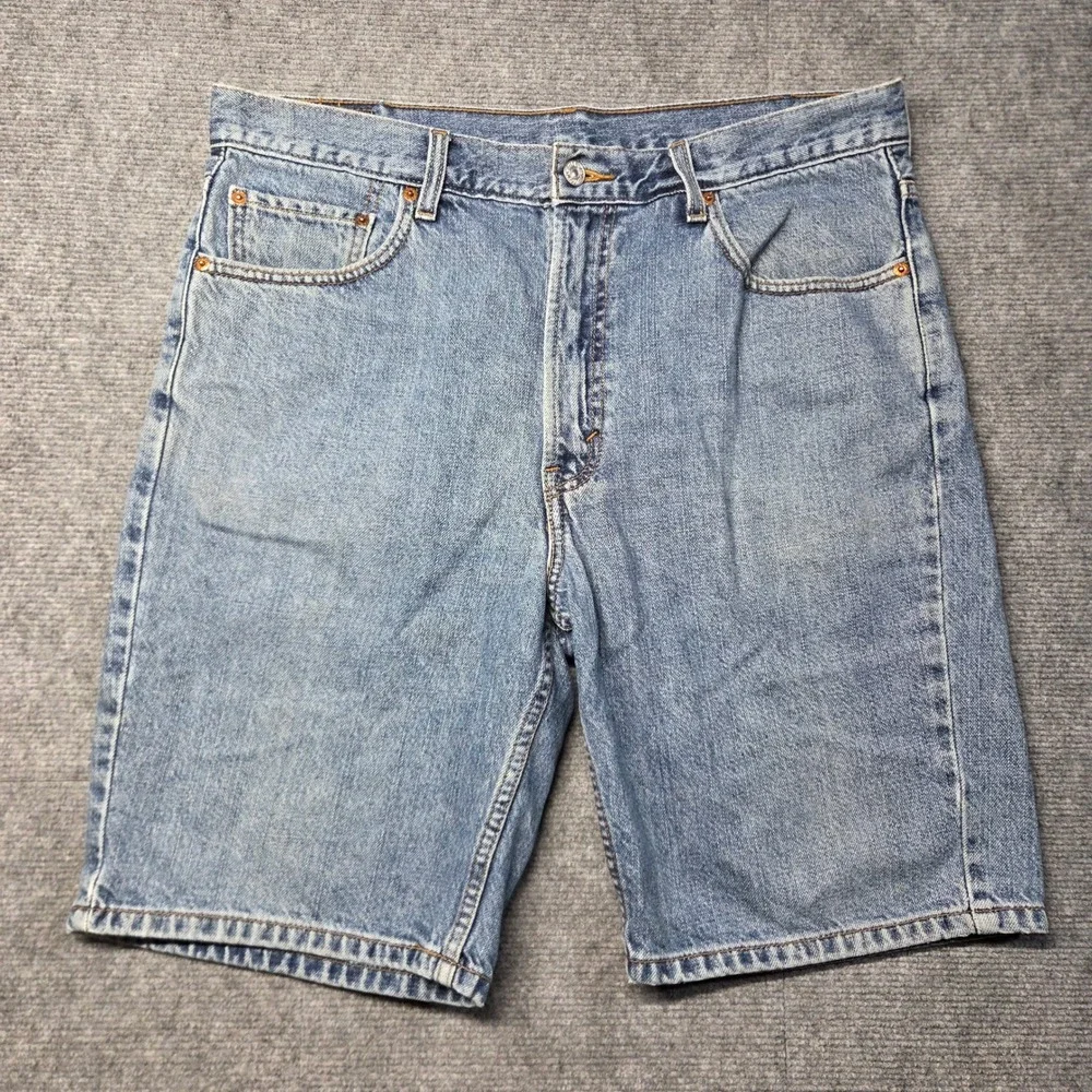 Levis 505 Regular Fit Denim Shorts Mens 36 Blue Medium Wash Cotton 505-0275